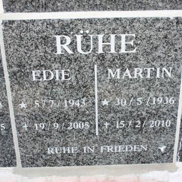 RUHE Martin 1936-2010 &amp; Edie 1943-2005