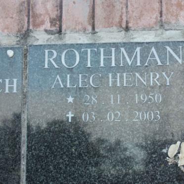 ROTHMAN Alec Henry 1950-2003
