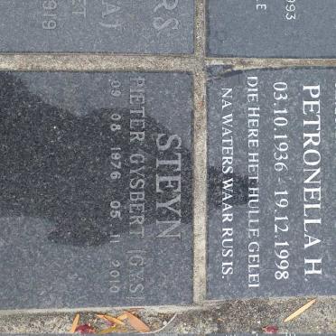 SEGAL Louis 1933-2007 &amp; Petronella H. 1936-1998 :: STEYN Pieter Gysbert 1976-2010