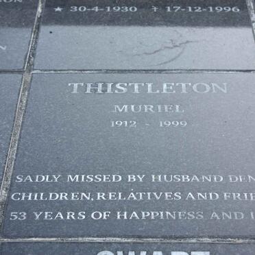 THISTLETON Muriel 1912-1999