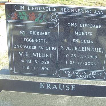 KRAUSE W.E. 1928-1996 &amp; S.A. 1929-2005