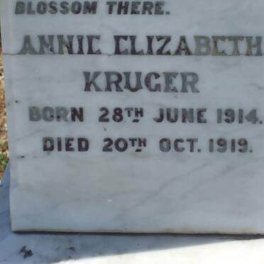 KRUGER Annie Elizabeth 1914-1919