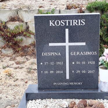KOSTIRIS Gerasimos 1928-2017 &amp; Despina 1922-2014