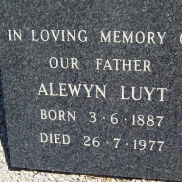 LUYT Alewyn 1887-1977