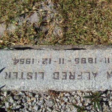 LISTER John Alfred 1885-1954