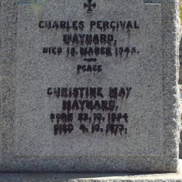 MAYNARD Charles Percival -1945 &amp; Christine May 1894-1973