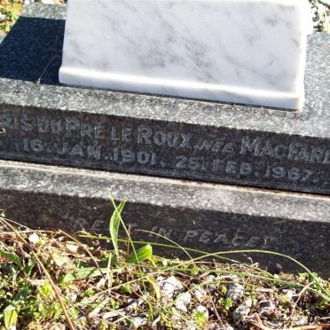 MACFARLANE Boris du Pre le Roux 1901-1967