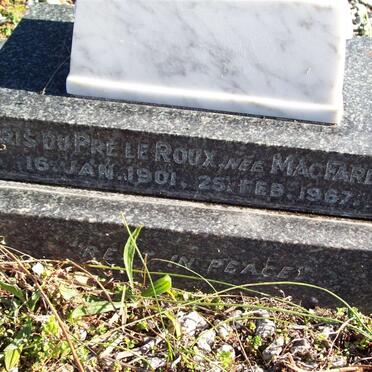 MACFARLANE Boris du Pre le Roux 1901-1967