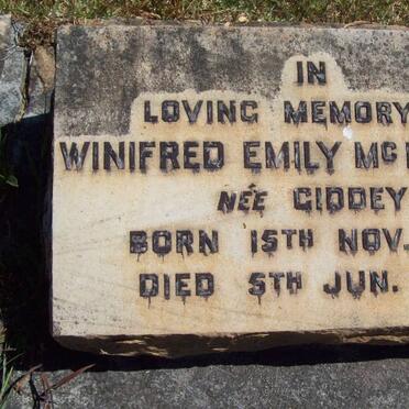McFARLANE Winifred Emily nee GIDDEY 1888-1969
