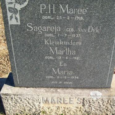 MAREE P.H. -1916 &amp; Sagareja VAN DYK -1937:: MAREE Martha -1921 :: MAREE Maria -1934