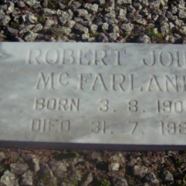 McFARLANE Robert John 1908-1987