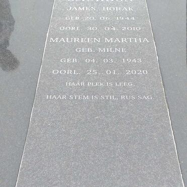 JACKSON James Horak 1944-2010 &amp; Maureen Martha MILNE 1943-2020