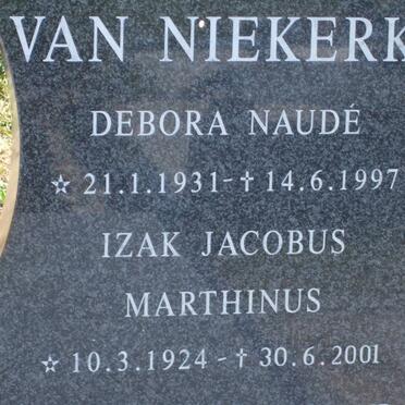 NIEKERK Izak Jacobus Marthinus, van 1924-2001 &amp; Debora NAUDE 1931-1997