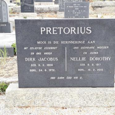 PRETORIUS Dirk Jacobus 1904-1972 &amp; Nellie Dorothy 1817-2010