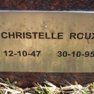 ROUX Christelle 1947-1995