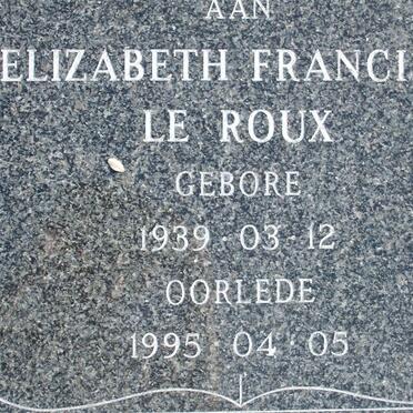 ROUX Elizabeth Francina, le 1939-1995
