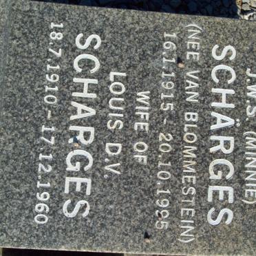 SCHARGES Louis D.V. 1910-1960 &amp; J.W.S. VAN BLOMMESTEIN 1915-1995