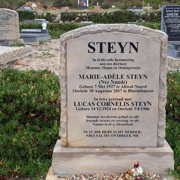 STEYN Lucas Cornelis 1924-1986 &amp; Marie-Adele NAUDE 1927-2017