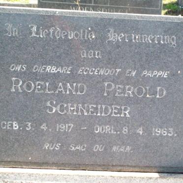 SCHNEIDER Roeland Perold 1917-1963