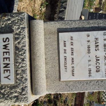 SWEENEY Hans Jacob 1880-1966 &amp; Rosa Catherina 1880-1943