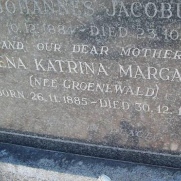 SWANEPOEL Johannes Jacobus 1884-1957 &amp; Helena Katrina Margareta GROENEWALD 1885-1960