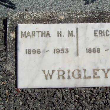 WRIGLEY Eric H. 1888-1955 &amp; Martha H.M. 1896-1953