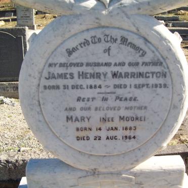 WARRINGTON James Henry 1884-1939 &amp; Mary MOORE 1883-1964