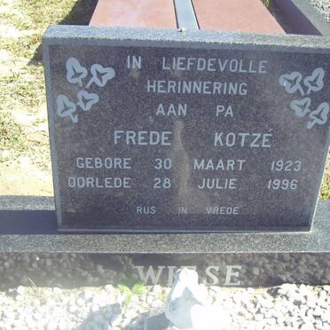 WIESE Frede Kotze 1923-1996