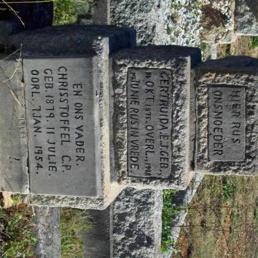 ? Chrisstoffel C.P. 1879-1954 &amp; Gertruida E.J. 1875-1948