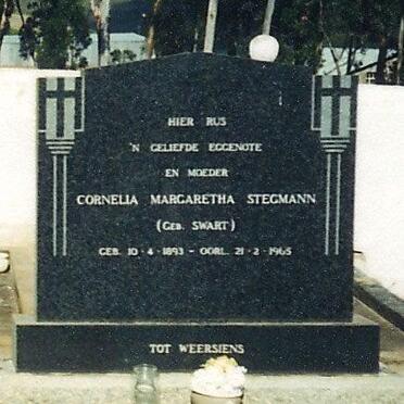 STEGMANN Cornelia Margaretha nee SWART 1893-1965