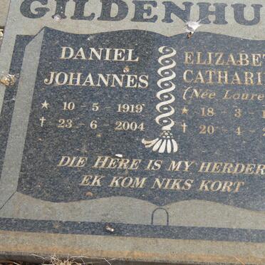 GILDENHUYS Daniel Johannes 1919-2004 &amp; Elizabeth Catharina LOURENS 191?-2008