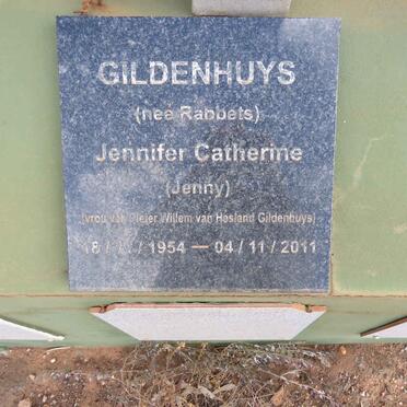 GILDENHUYS Jennifer Catherine nee RABBETS 1954-2011