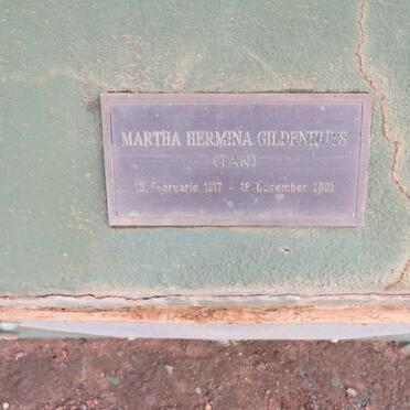 GILDENHUYS Martha Hermina 1917-2002