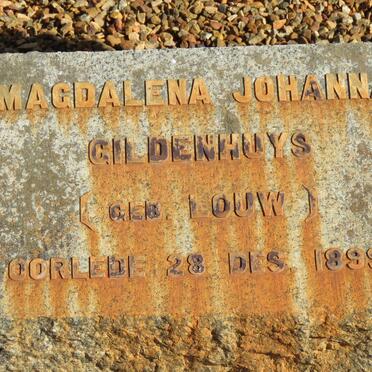 GILDENHUYS Magdalena Johanna nee LOUW -1899