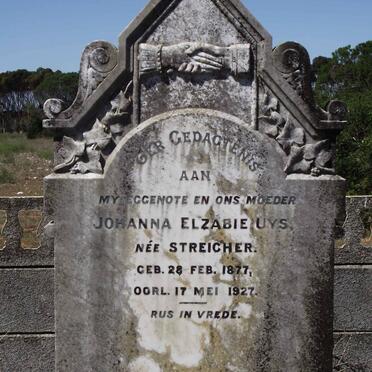 UYS Johanna Elzabie nee STREICHER 1877-1927