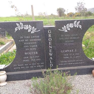 GROENEWALD Wouter 1925-2002 &amp; Gesina E.J. 1929-2014