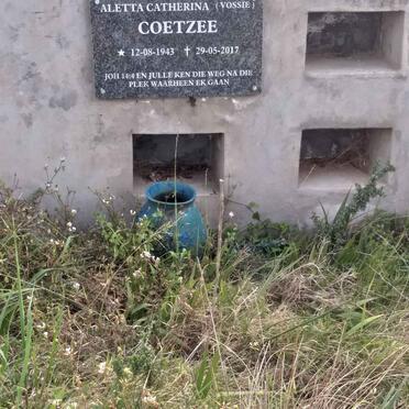 COETZEE Aletta Catherina 1943-2017