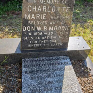 MOODIE Donald Wallace Barraud 1909-2001 &amp; Charlotte Marie HARTWIG 1908-1988