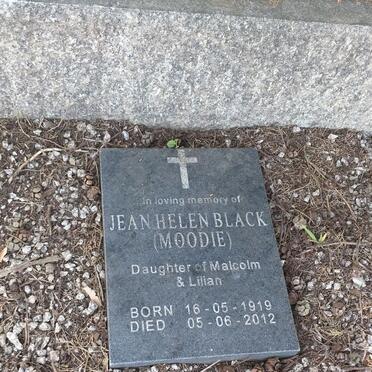 BLACK Jean Helen nee MOODIE 1919-2012
