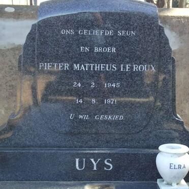 UYS Pieter Mattheus Le Roux 1945-1971