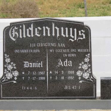 GILDENHUYS Daniel 1907-1999 &amp; Ada 1908-1992