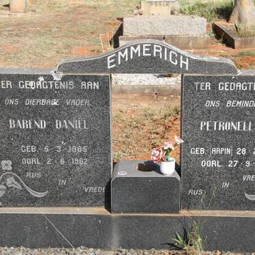 EMMERICH Barend Daniel 1885-1962 &amp; Petronella G.M. ARPIN 1888-1972