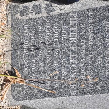 LEONARD Pieter F. 1877-1929