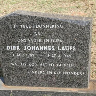 LAUFS Dirk Johannes 1889-1945