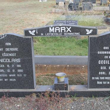 MARX Nicolaas 1910-1980 &amp; Cecile Hilary 1919-2006