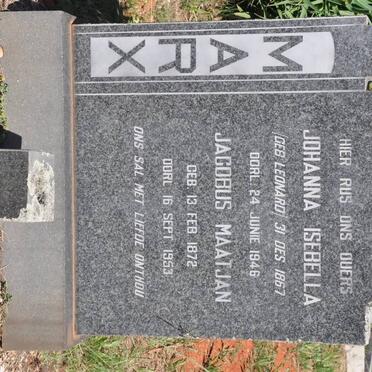 MARX Jacobus Maatjan 1872-1953 &amp; Johanna Isebella LEONARD 1867-1946