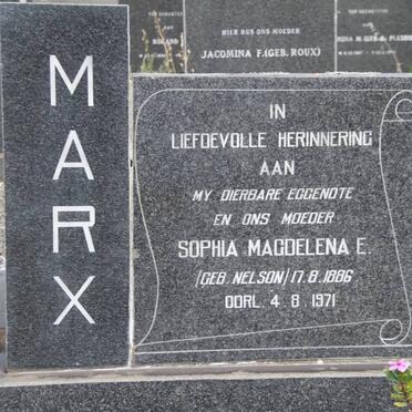 MARX Sophia Magdelena E. nee NELSON 1886-1971