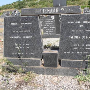 PIENAAR Salomon Johannes 1886-1972 &amp; Magdalena Christina 1891-1968