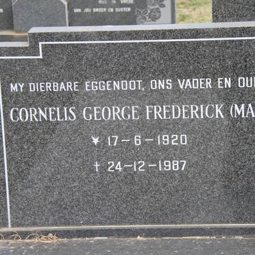 PIENAAR Cornelis George Frederick 1920-1987