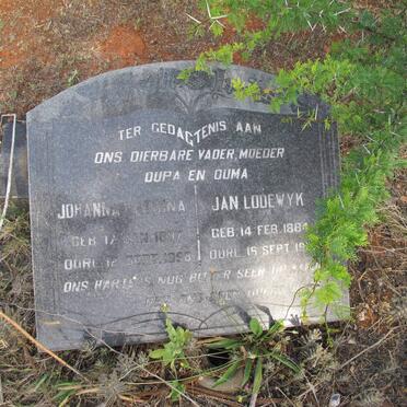 ? Jan Lodewyk 1884-1963 &amp; Johanna Katrina 1897-1958